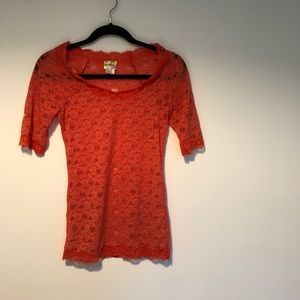 Free people intimates coral lace top